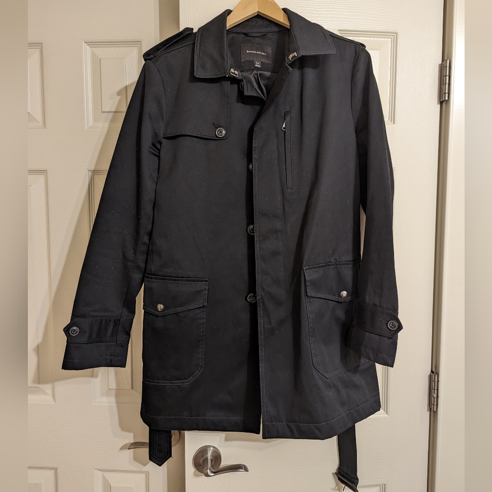 Banana Republic Trench Coat - Black - Size M